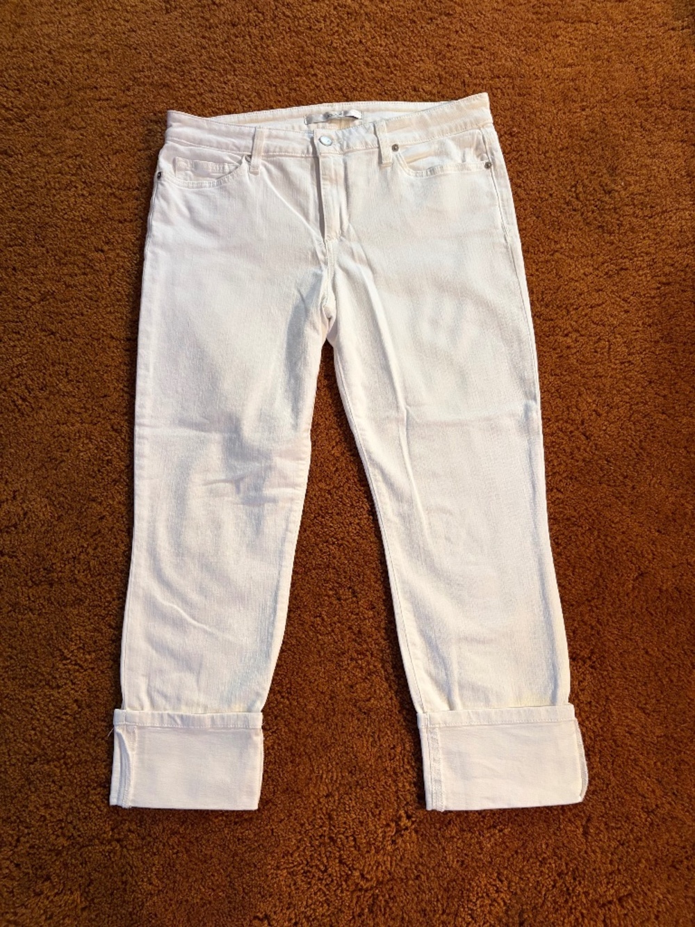 Joe’s Jeans white cuffed jeans